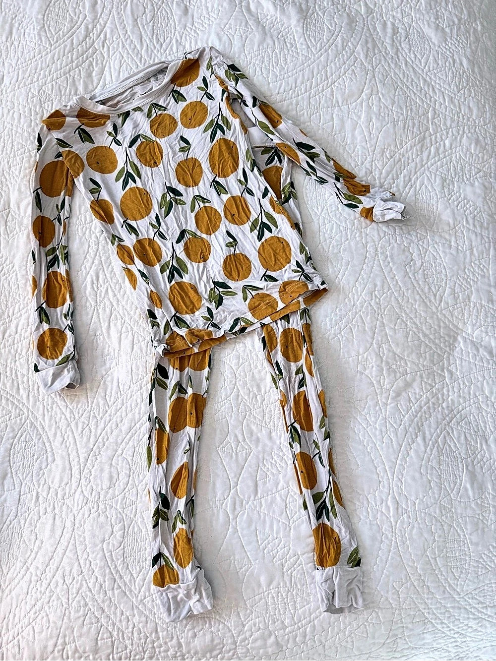 Discontinued Little Sleepies Clementines Long-Sleeve Two-Piece Pajama Set 5/6